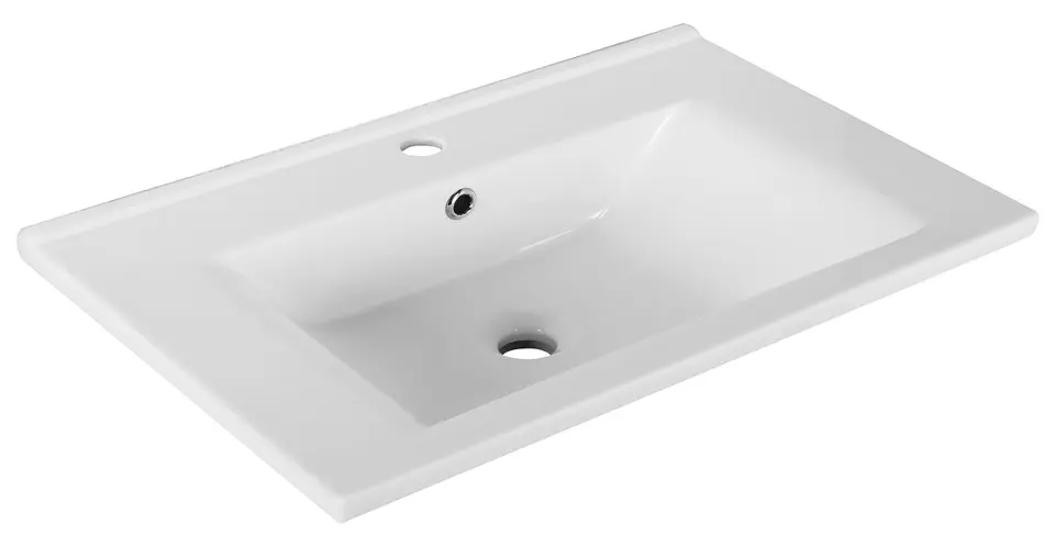 Aqualine Zuno - Håndvask 65x45 cm, med overløb, med åbning til armatur, hvid 9065