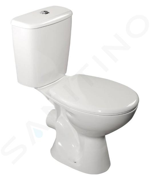 Aqualine Juan WC - Toaleta typu kombi, odpływ tylny, biała LC2154