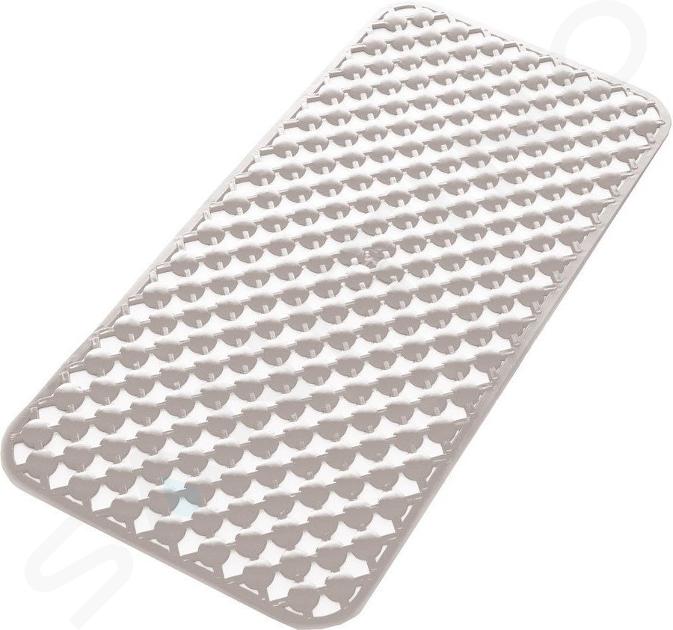 Aqualine Geo - Tapis de bain 36x71 cm avec antidérapant, caoutchouc, blanc 97367102