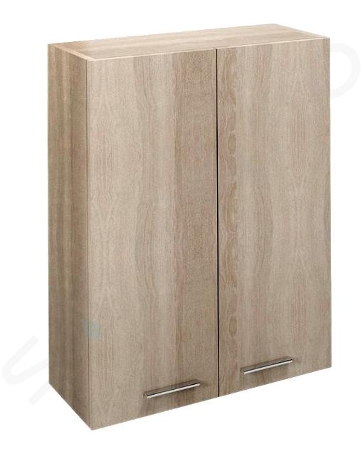 Aqualine Keramia Fresh - Horní skříňka ZOJA, 500x760x230 mm, dub platin 51304