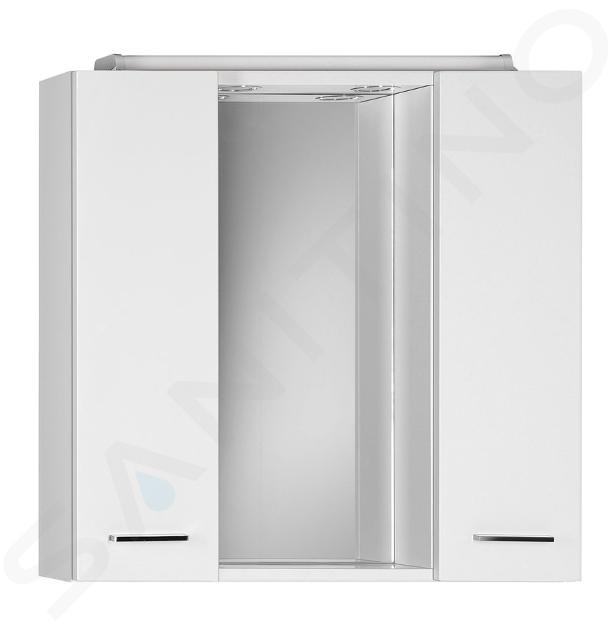 Aqualine Zoja - Armoire de toilette avec éclairage LED 700x600x140 mm, blanc 45025