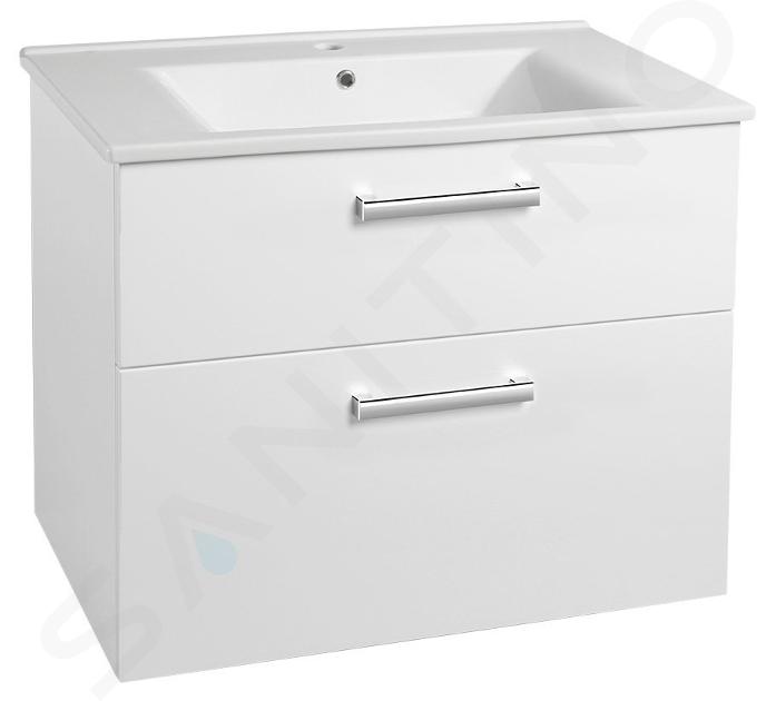 Aqualine Vega - Mueble de lavabo 82x68x44 cm, blanco VG083