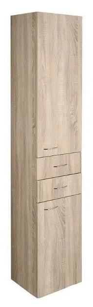 Aqualine Keramia Fresh - Hoge kast ZOJA, 35x184x29 cm, links, platina eiken 51222