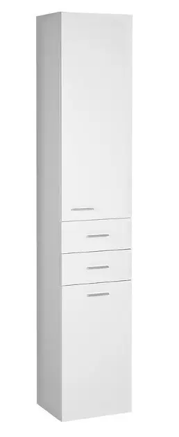 Aqualine Zoja - Závěsná skříňka s košem 35x184x29 cm, levá, bílá 51230