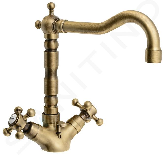 Sapho Reitano Rubinetteria Antea - Sifone per lavabo, scarico 32 mm, bronzo  9596