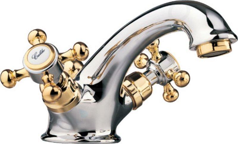 Sapho Reitano Rubinetteria Antea - Mitigeur de lavabo avec bonde chrome/or 3172