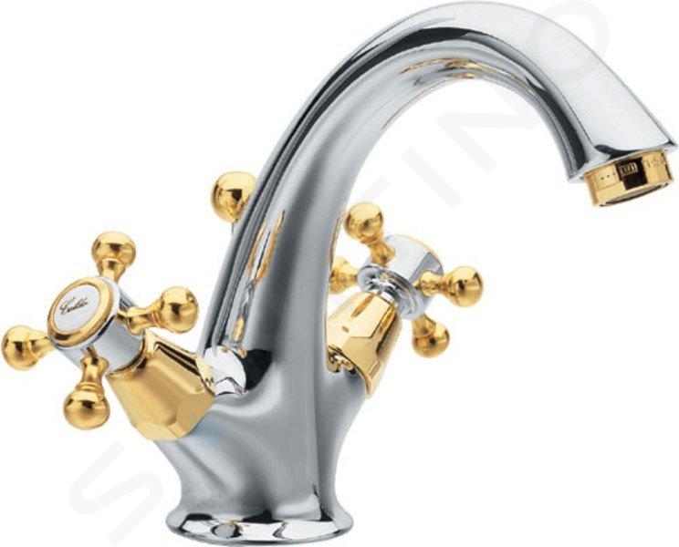 Sapho Reitano Rubinetteria Antea - Grifo de lavabo Antea, con desagüe, cromo/oro 3272