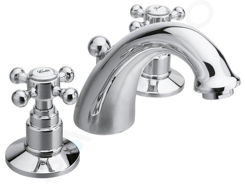 Sapho Reitano Rubinetteria Antea - Mitigeur de lavabo avec bonde, installation 3 trous, chrome 3021