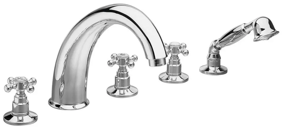 Sapho Reitano Rubinetteria Antea - Deck-mounted five-hole bathtub tap, chrome 3311