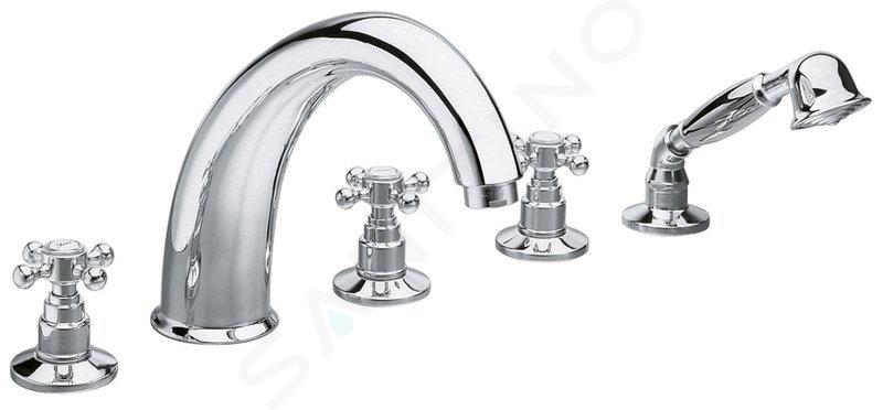 Sapho Reitano Rubinetteria Antea - Barre de douche avec support, 570 mm,  chrome SAL0031