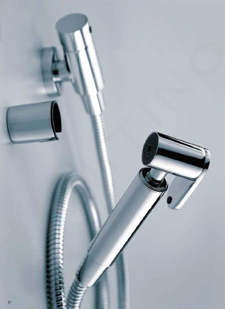 Sapho Bidet - Douchette de bidet avec robinet double pour raccord d'eau  réservoir, chrome 1209-04