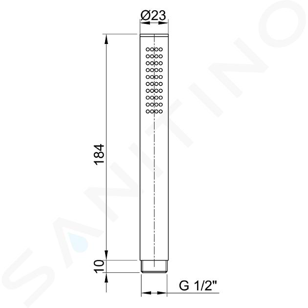 Sapho Minimal - Pommeau de douche, inox MI097