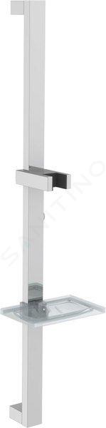 Sapho Veneta - Barre de douche 680 mm, avec support et porte-savon, chrome 1206-07