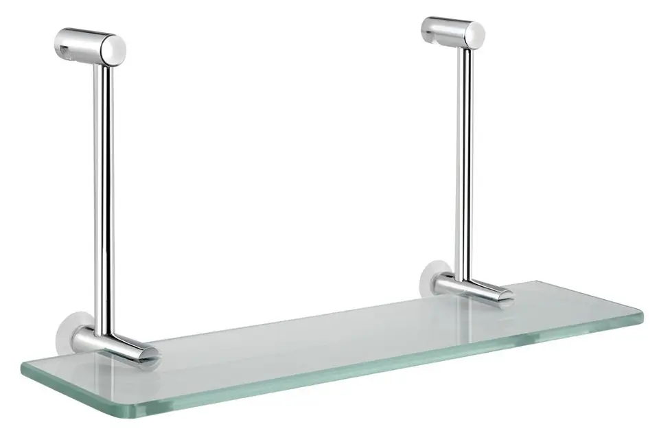 Sapho Circle - Doucheplank hangend aan douchewand 400x180x128 mm, glas/chroom 1301-15