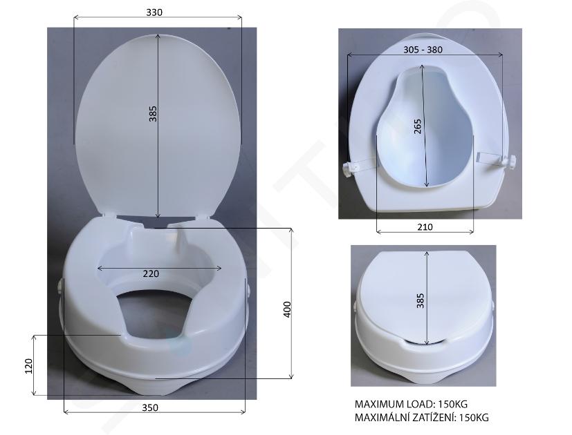 Abattant wc shop surélevé