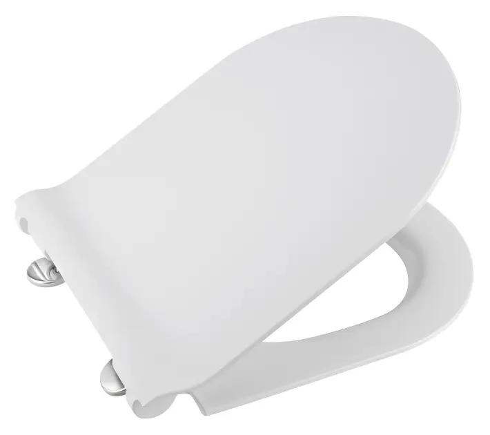 Sapho GSI Norm/Pura - Седалка за тоалетна чиния Slim, Softclose, дуропласт, бяло/хром MS86CSN11