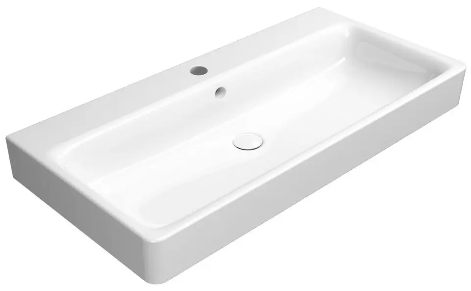 Sapho GSI Sand - Умивалник 100x50 см, с преливник, отвор за смесител, Extraglaze, бял 9023111