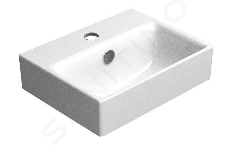 Sapho GSI Sand - Umyvadlo 400x320 mm, s přepadem, otvor pro baterii, Extraglaze, bílá 9084111