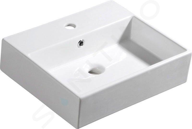 Sapho Isvea Purity - Keramische wastafel 50x42 cm, wit 10PL50050