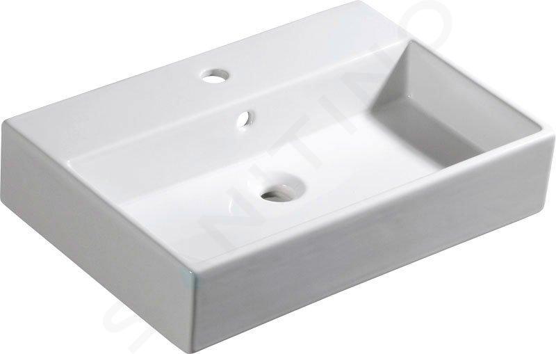 Sapho Isvea Purity - Lavabo sobre encimera, 600x420 mm, blanco 10PL50060