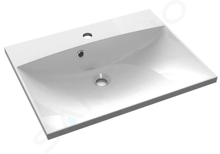 Sapho Maria - Lavabo 600x460 mm, marmoresina, bianco MA060