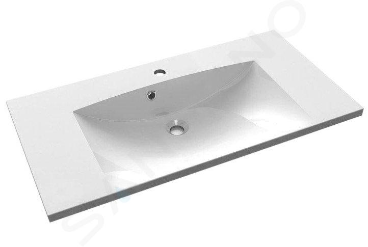 Sapho Maria - Lavabo da mobile 900x460 mm, marmoresina, bianco MA090