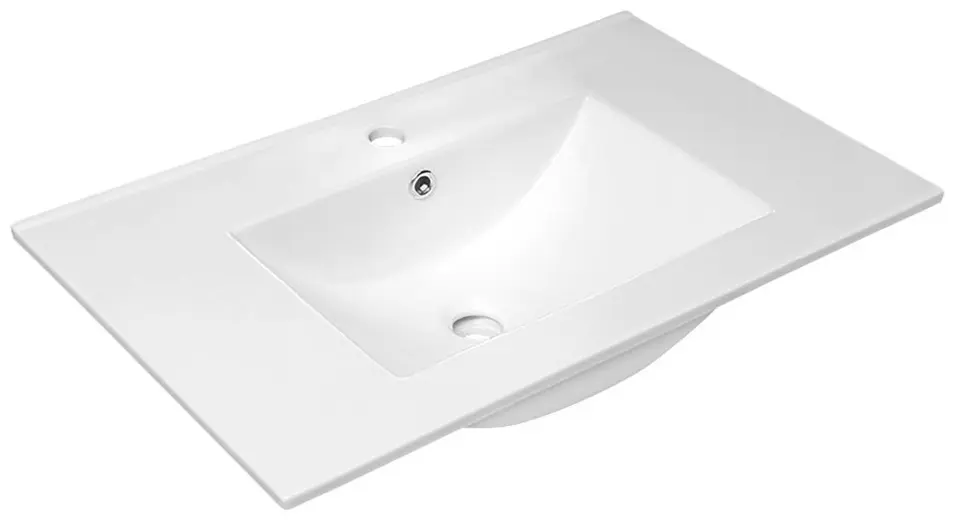 Sapho Slim - Умивалник 77х47 см, с преливник, отвор за смесител, бял 1601-75