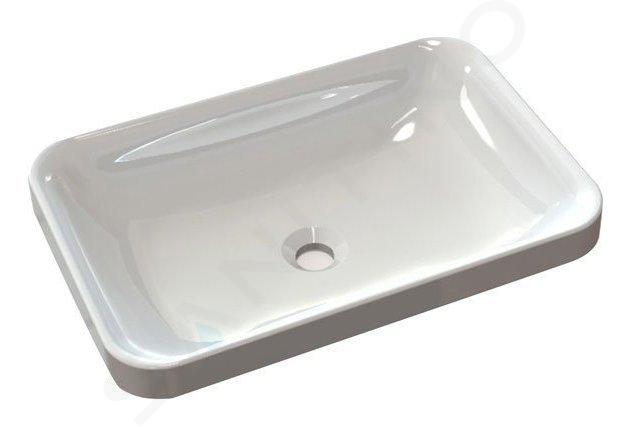 Sapho Asoffi - Lavabo encastrado, 55x37 cm, sin rebosadero, blanco 55033