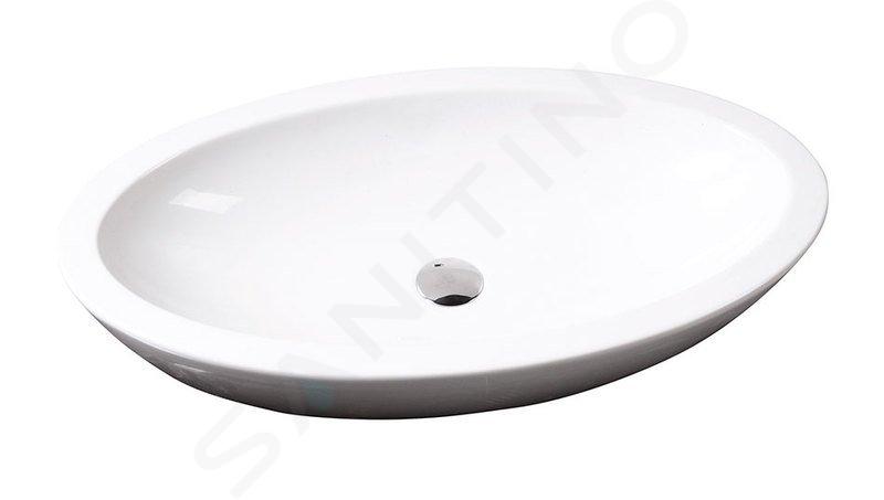 Sapho Isvea Dynasty - Lavabo ovale SISTEMA, 750x420 mm, blanc 10AR65075