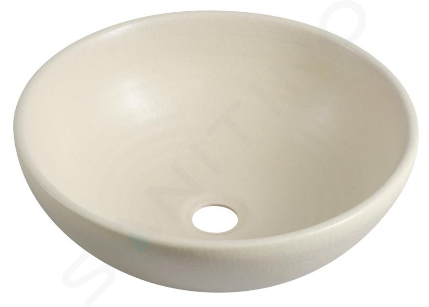 Sapho Attila - Lavabo in ceramica, diametro 43 cm, avorio DK005