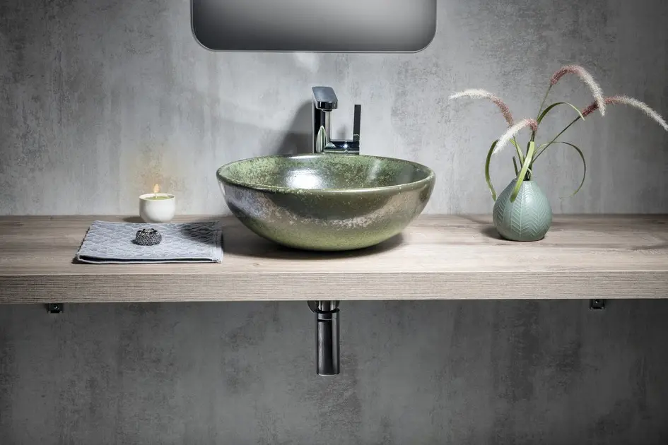 Sapho Attila - Waskom, diameter 43 cm, groen koper DK006 | Sanitino.nl