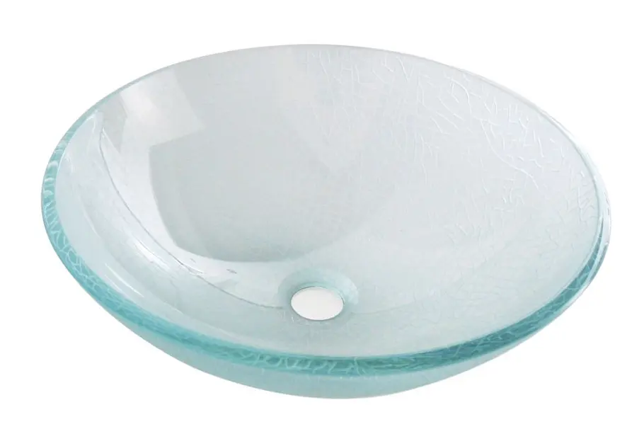 Sapho Beauty - Umivaonik, promjer 42 cm, bez prelijevanja, prozirno staklo 2501-04