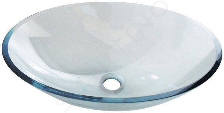 Sapho Beauty - Lavabo da appoggio, 520x375 mm, vetro trasparente 2501-12