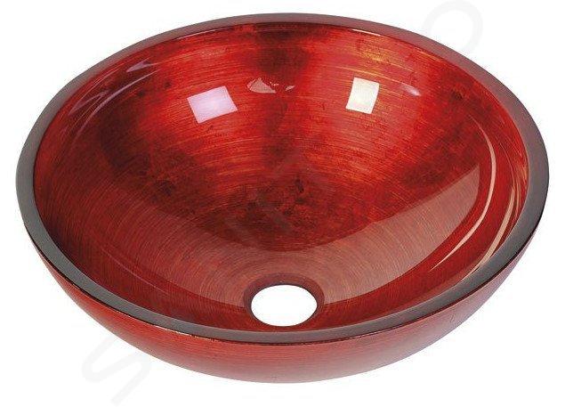 Sapho Murano - Waschtisch auf der Arbeitsplatte, 400x140 mm, rot AL5318-63