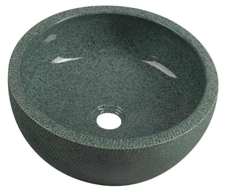 Sapho Priori - Umyvadlová mísa, průměr 42 cm, bez přepadu, zelená PI013