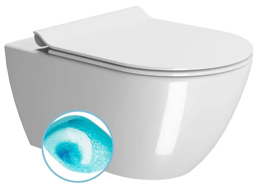 Sapho GSI Pura - Závěsné WC, splachování Swirlflush, Extraglaze, bílá 881511