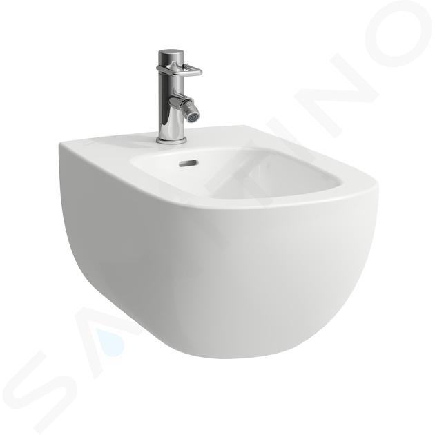 Laufen Palomba Collection - Závěsný bidet, s 1 otvorem pro baterii, boční přívod vody, s LCC, bílá H8308014003041