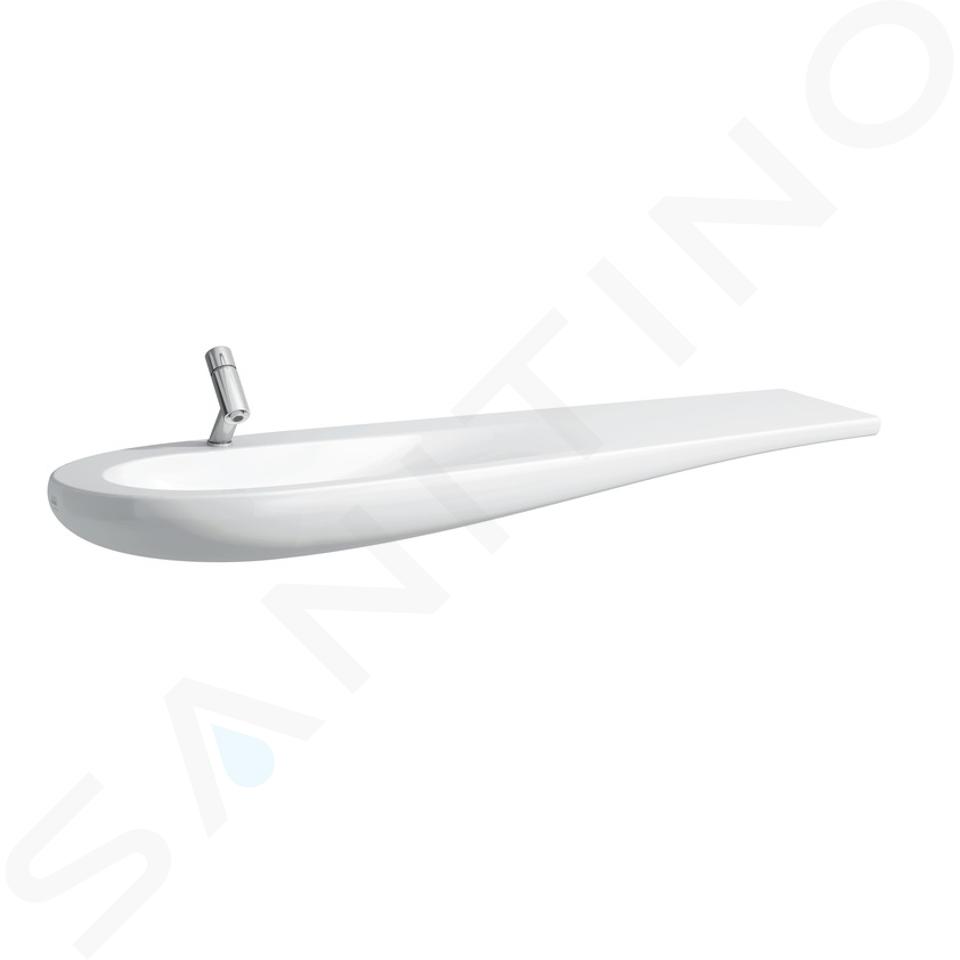 Laufen Il Bagno Alessi One - Bútor mosdókagyló 1600x500 mm, 1 csapfurattal, LCC-vel, fehér színű H8149714001041