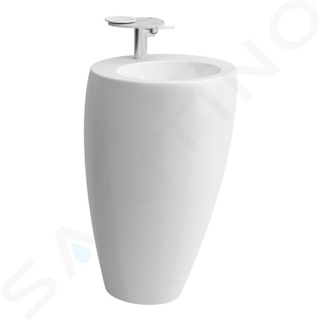 Laufen Il Bagno Alessi - Vrijstaande wastafel 52x85 cm, kraangat, LCC, wit H8119714001041