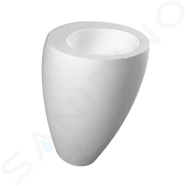 Laufen Il Bagno Alessi One - Lavabo con columna integrada, 520x530x850 mm, con LCC, blanco H8119714001091