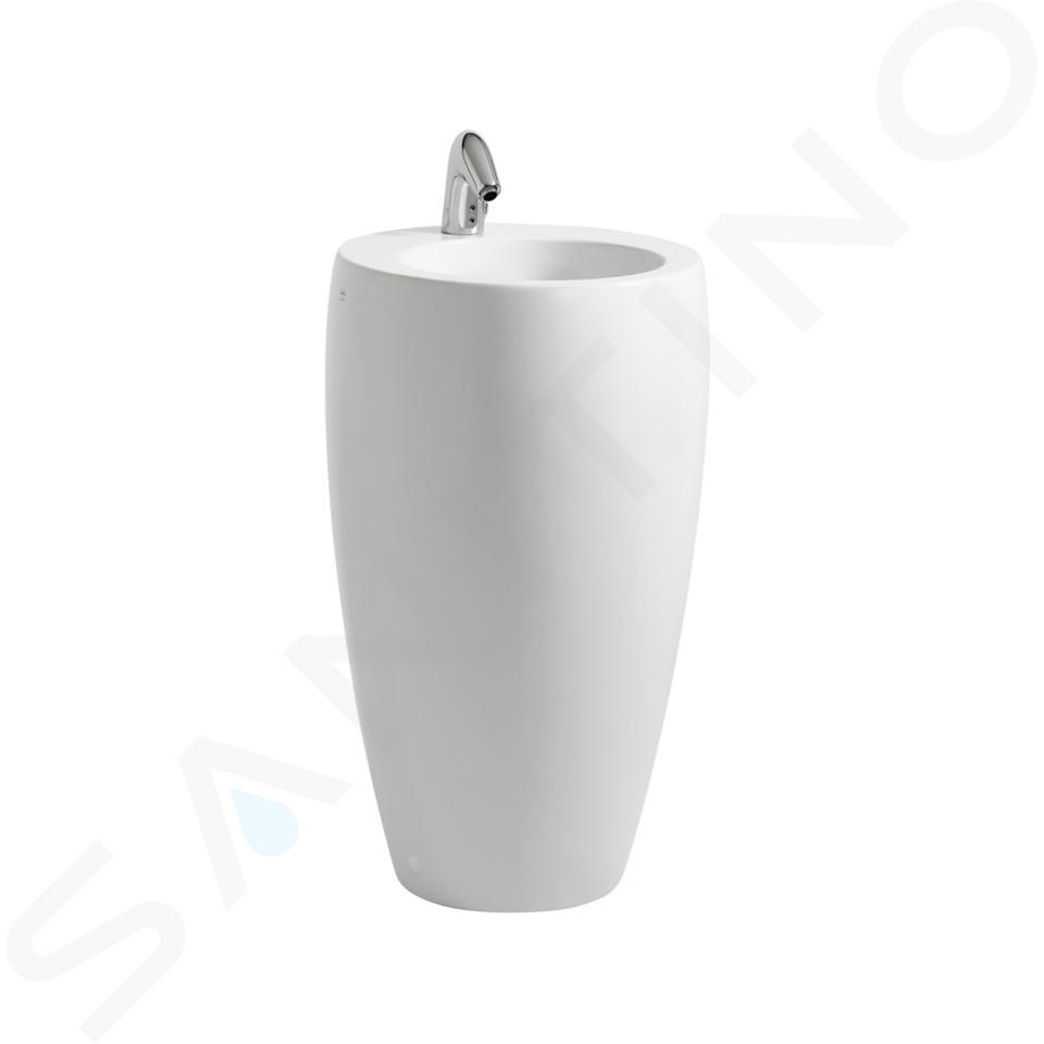 Laufen Il Bagno Alessi - Umywalka wolnostojąca 530x530x900 mm, z 1 otworem na baterię, z LCC, biała H8119724001041