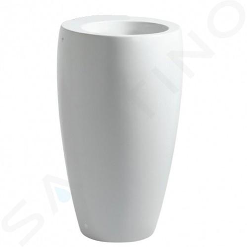 Laufen Il Bagno Alessi One - Vrijstaande wastafel 53x53x90 cm, zonder kraangat, met LCC, wit H8119724001091