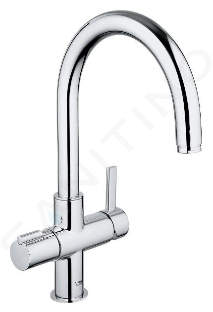 Grohe Red - Grifo monomando de fregadero Duo, cromo 30033000