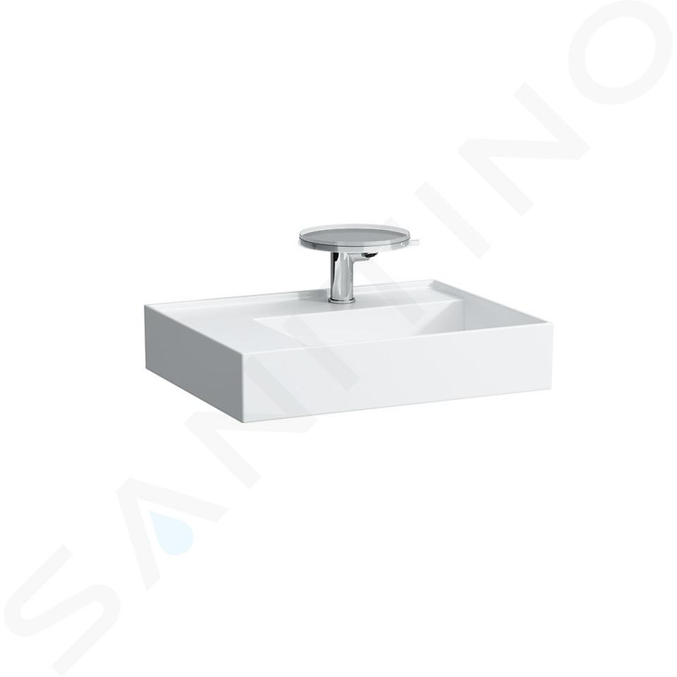 Laufen Kartell - Lavabo 60x46 cm, avec 1 trou pour robinetterie, SaphirKeramik, blanc H8103350001111