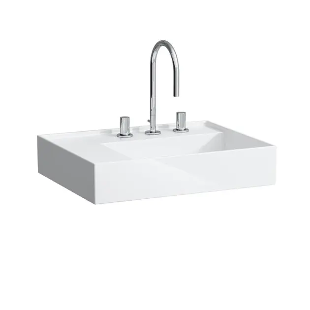 Levně Laufen Kartell - Umyvadlo 60x46 cm, se 3 otvory pro baterii, SaphirKeramik, bílá H8103350001581