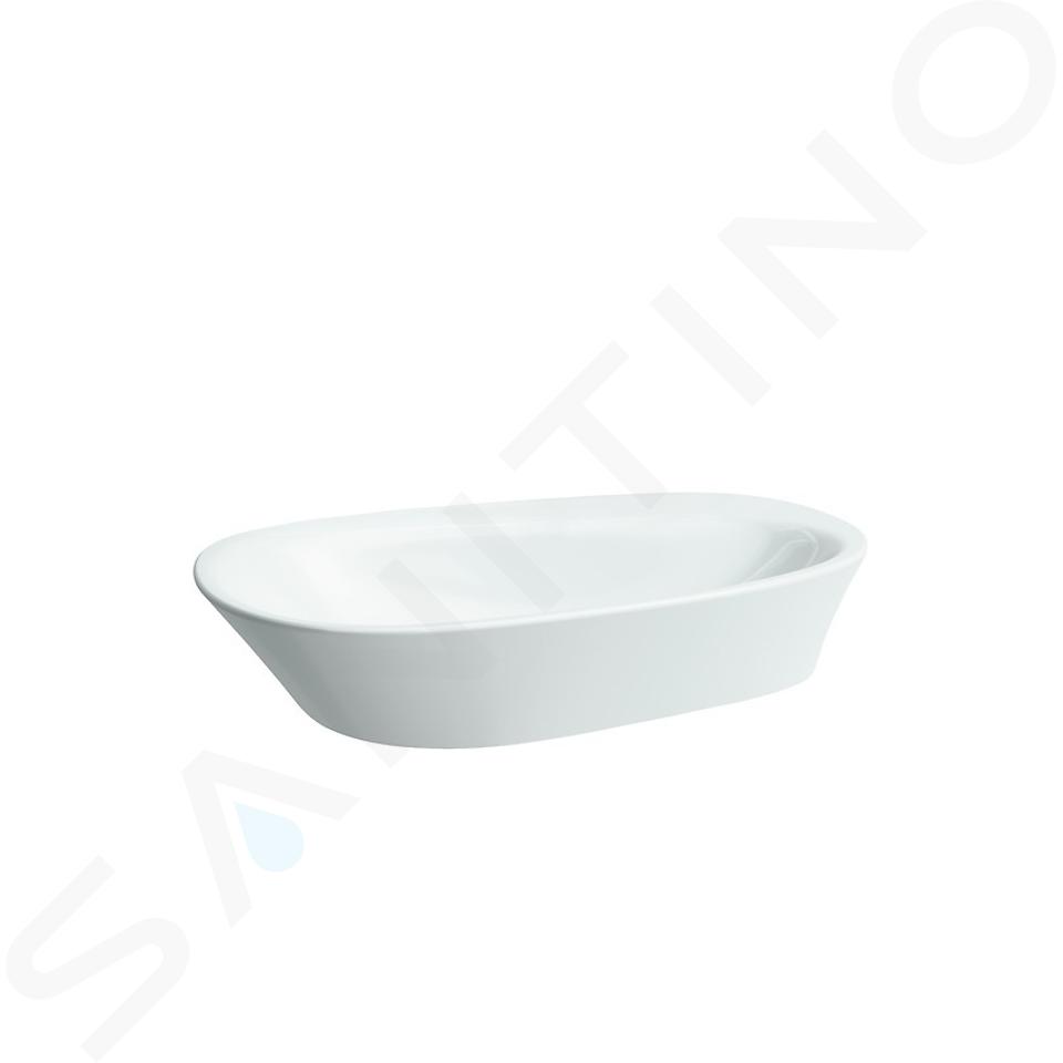 Laufen Palomba Collection - Lavabo, 600x400 mm, senza sfioratore, senza foro per rubinetto, bianco H8168030001121