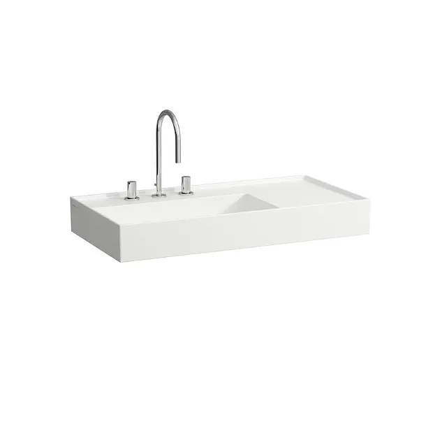 Levně Laufen Kartell - Umyvadlo 90x46 cm, se 3 otvory pro baterii, SaphirKeramik, bílá H8103380001581