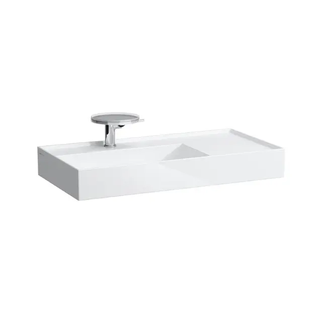 Laufen Kartell - Umyvadlo 90x46 cm, s 1 otvorem pro baterii, SaphirKeramik, bílá H8103384001111