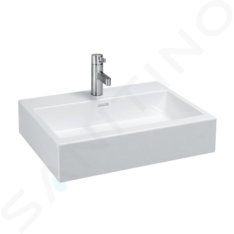 Laufen Living - Lavoar pe blat 600x460 mm, cu 1 orificiu pentru baterie, alb H8174340001041