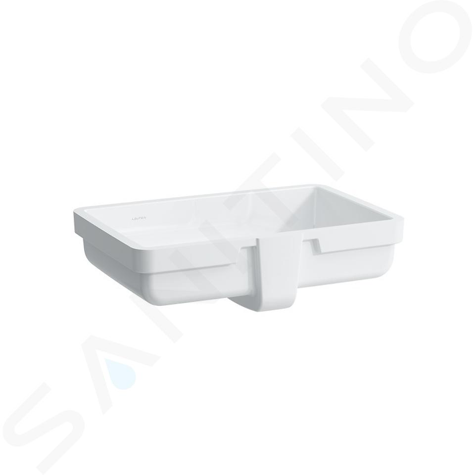 Laufen Living - Lavabo da incasso 55x36 cm, senza foro per rubinetto, bianco H8124300001091